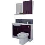 1100mm Aubergine Gloss with Wall Units