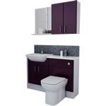 1200mm Aubergine Gloss with Wall Units